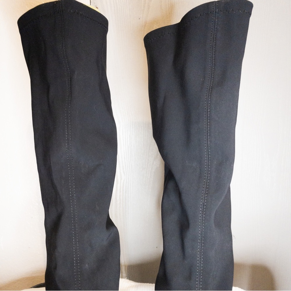 Munro Newbury Black Tall Stretch Fabric Fashion Pull On Boot Size 13 - NTN - Picture 5 of 12
